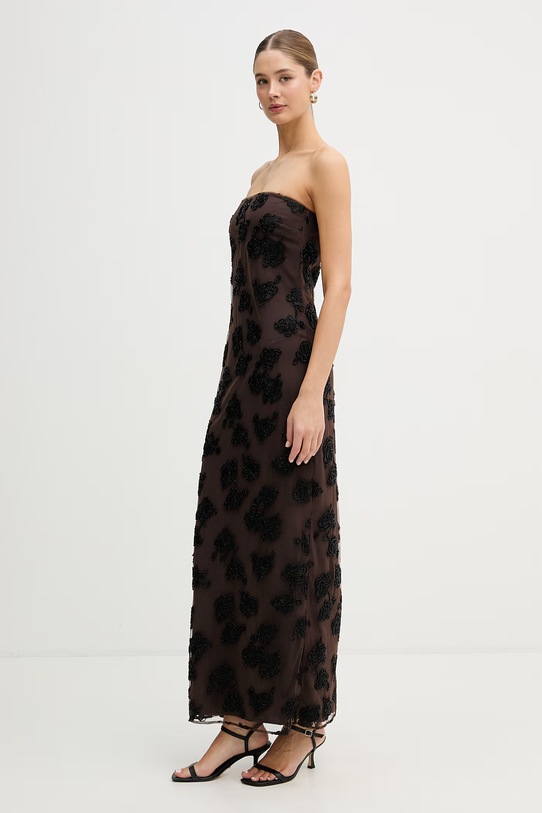 Rotate sukienka 1155313088 brązowy SS26