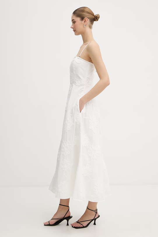 Rotate sukienka bawełniana 115560400 biały SS26