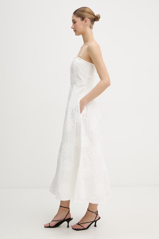 Rotate sukienka bawełniana 115560400 biały SS26