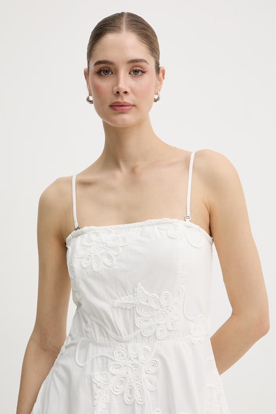 Rotate sukienka bawełniana biały 115560400