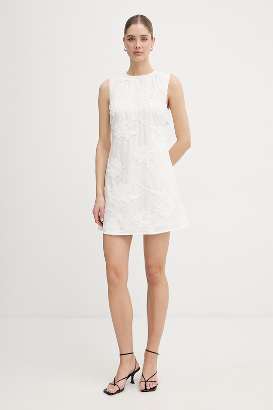Rotate sukienka bawełniana 115559400 biały SS26