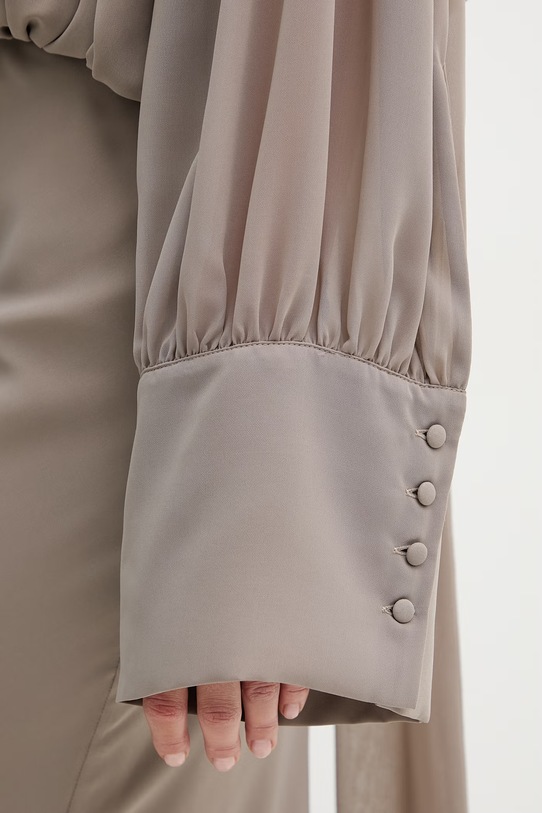 Rotate sukienka beżowy 115520816