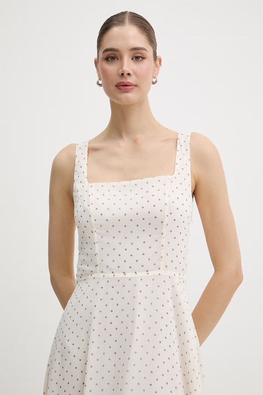 Rotate sukienka letnia beżowy 116021858