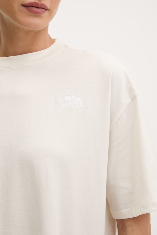 The North Face sukienka bawełniana Evolution Simple Dome NF0A8FDMQLI1 beżowy