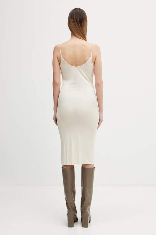 Одежда Rick Owens Lilies летнее платье из вискозы LI01F7567.RV бежевый