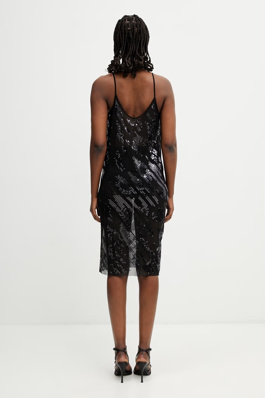 Одяг Rick Owens Lilies білизняна сукня паєтки LI01F7567.TUSM21 чорний