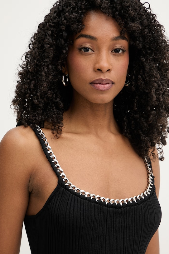 MICHAEL Michael Kors sukienka rozkloszowana z wiskozą czarny MS683CL5ZV