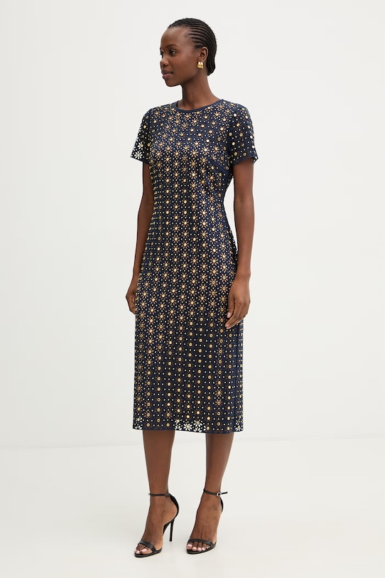 MICHAEL Michael Kors sukienka MS683HED6E granatowy SS26