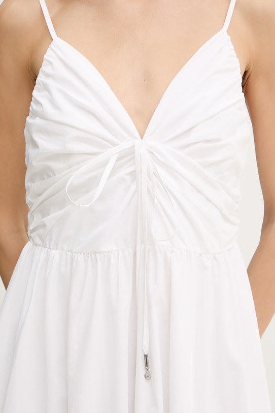 MICHAEL Michael Kors sukienka bawełniana MS683DHKLZ biały