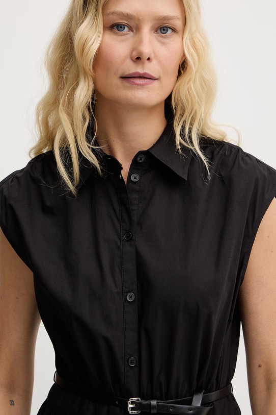 MICHAEL Michael Kors sukienka bawełniana czarny MS683I5KLZ