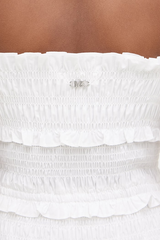 MICHAEL Michael Kors sukienka letnia bawełniana MS683BFKLZ biały