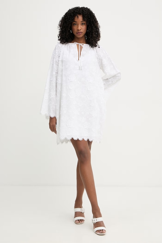 MICHAEL Michael Kors sukienka bawełniana MS680R0KPX beżowy SS26