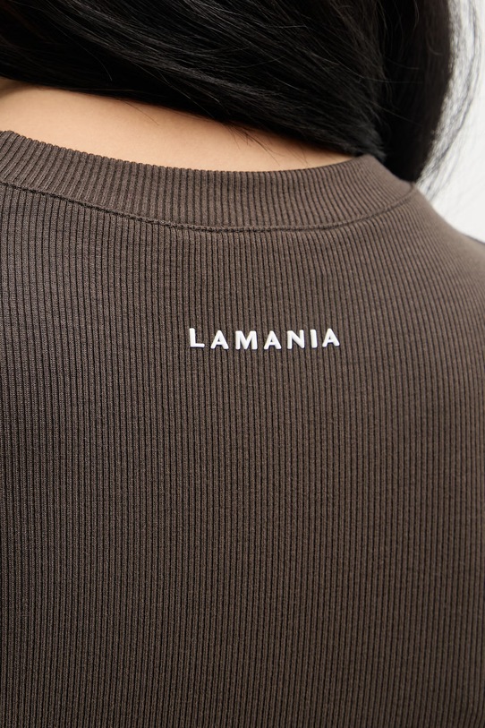 La Mania ντραπέ με βισκόζη FAITH FAITH καφέ