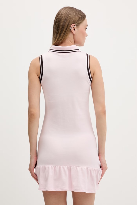 Oblečenie Juicy Couture letné šaty bavlnené PEPLUM DRESS JCGED126016 ružová