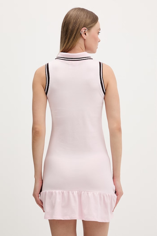 Oblečenie Juicy Couture letné šaty bavlnené PEPLUM DRESS JCGED126016 ružová