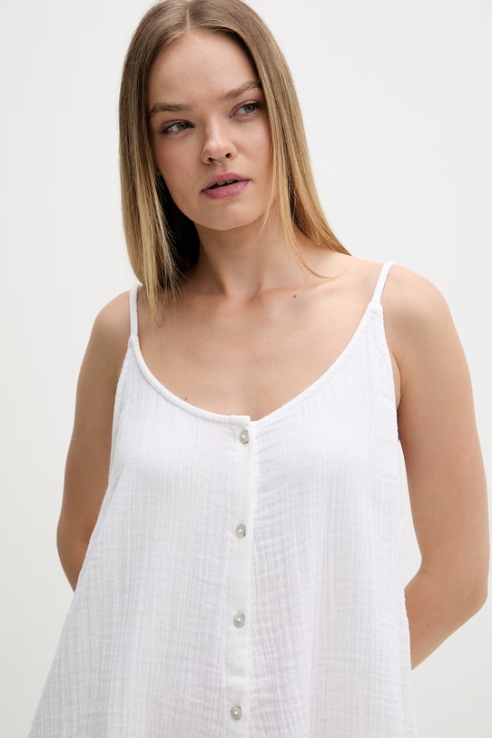 Rip Curl letné šaty bavlnené PREMIUM SURF béžová 067WDR