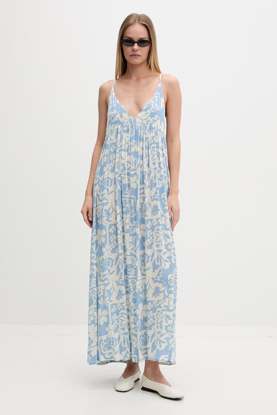 Rip Curl letné šaty z viskózy PARTY PACK 08VWDR modrá SS26