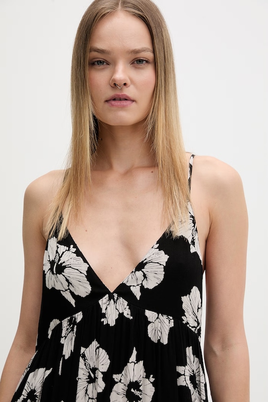 Rip Curl letné šaty z viskózy PARTY PACK čierna 08VWDR