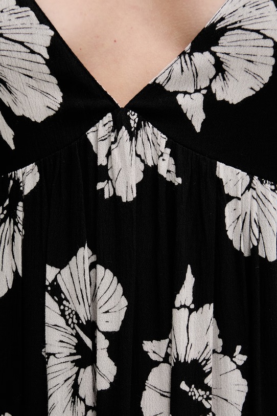 Rip Curl letné šaty z viskózy PARTY PACK 08VWDR čierna