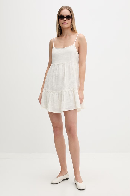 Rip Curl šaty bavlnené CLASSIC SURF 09JWDR béžová SS26