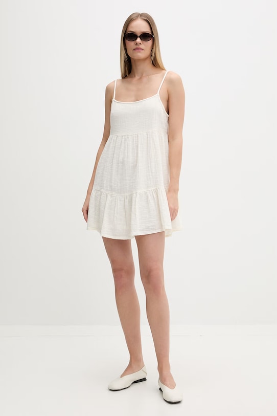 Rip Curl šaty bavlnené CLASSIC SURF 09JWDR béžová SS26