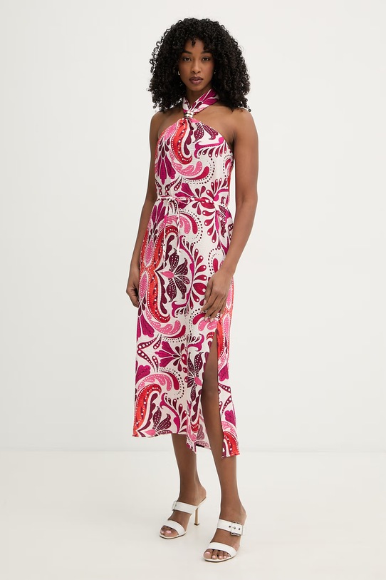 Morgan sukienka letnia z wiskozy różowy RARIA