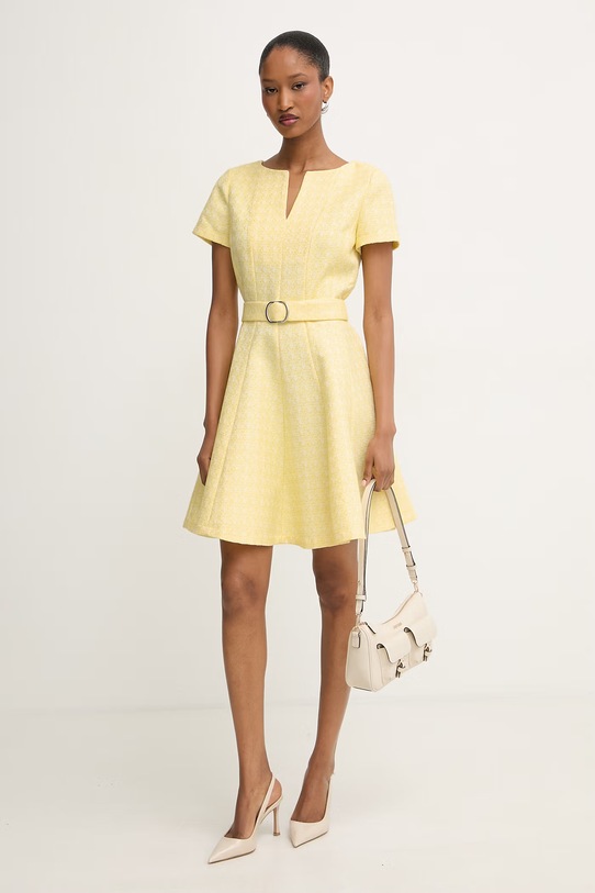 Morgan sukienka rozkloszowana RCARL żółty SS26