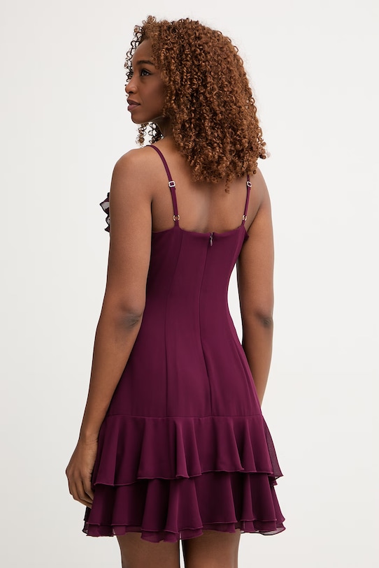 Odzież Morgan sukienka rozkloszowana RDADOU bordowy