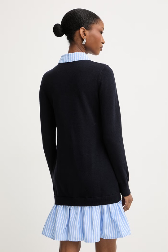 Odzież Morgan sukienka z wiskozą RMCITY granatowy