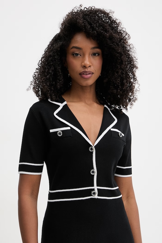 Morgan sukienka z wiskozą czarny RMEDIN