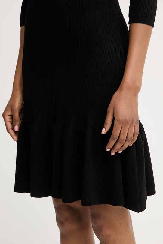 Morgan sukienka sweterkowa z wiskozą RMLIKE czarny