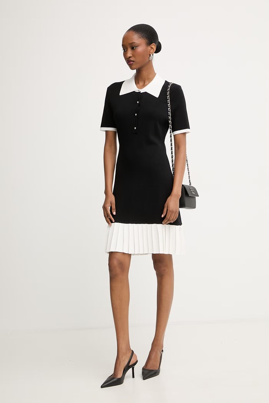 Morgan sukienka sweterkowa z wiskozą RMTIKIE czarny SS26