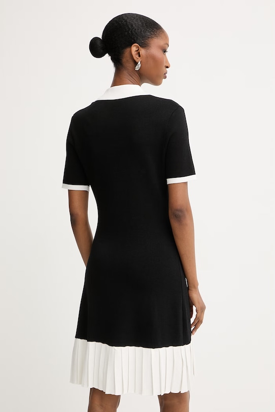 Odzież Morgan sukienka sweterkowa z wiskozą RMTIKIE czarny