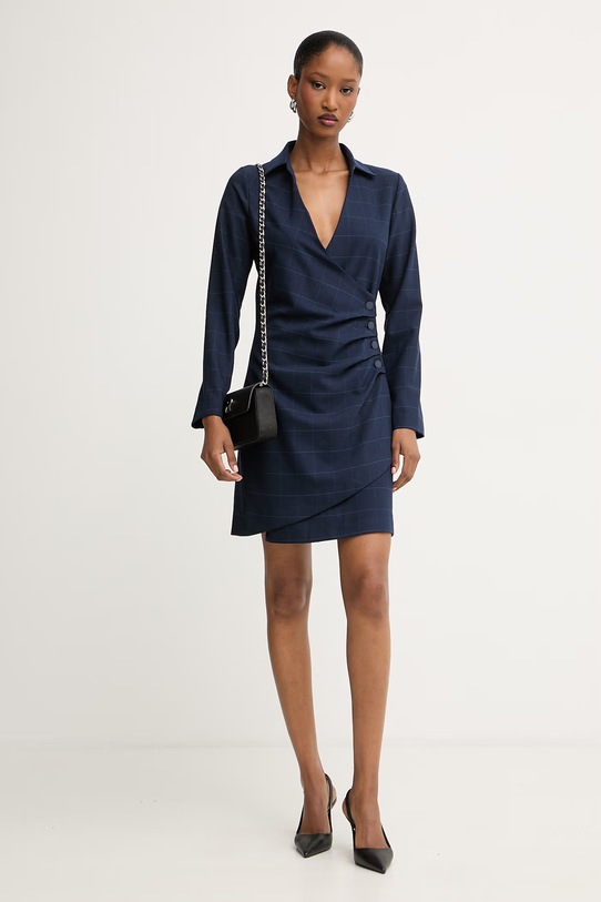 Morgan sukienka kopertowa z wiskozą RNATE.F granatowy SS26