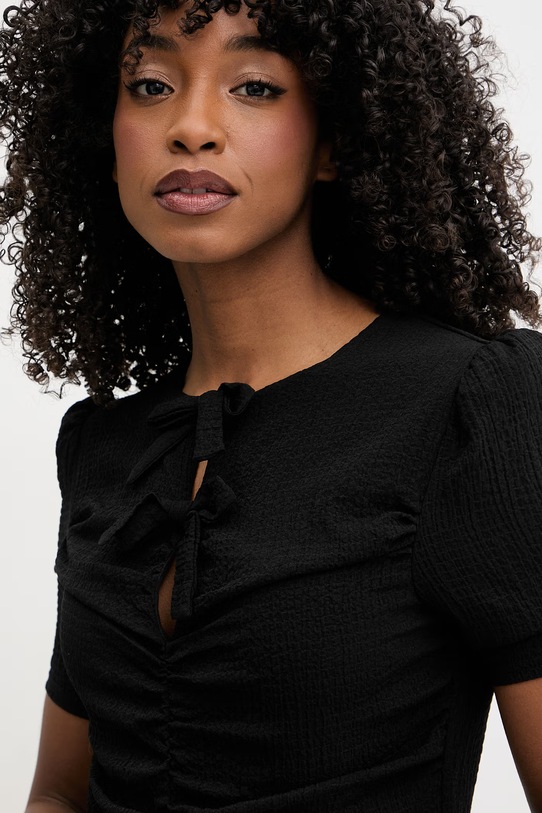 Morgan sukienka drapowana czarny RNOUA