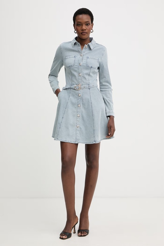 Morgan sukienka koszulowa jeansowa RODEX niebieski SS26