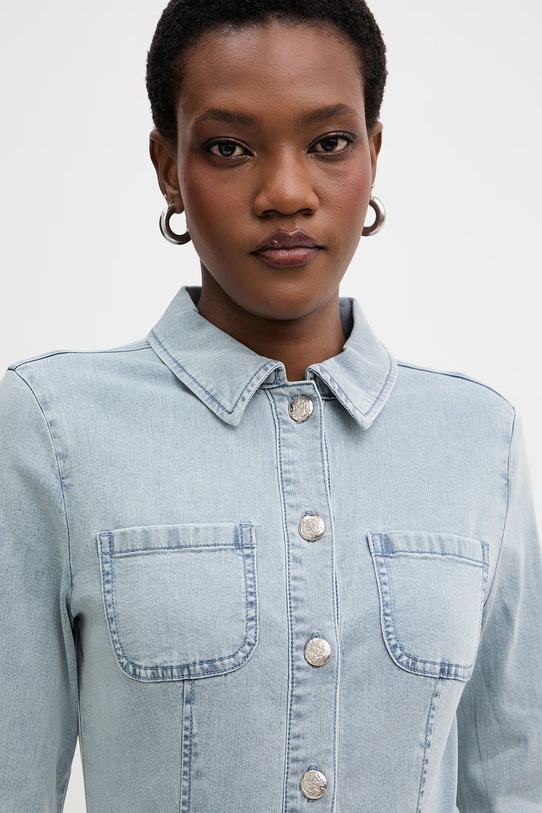 Morgan sukienka koszulowa jeansowa niebieski RODEX