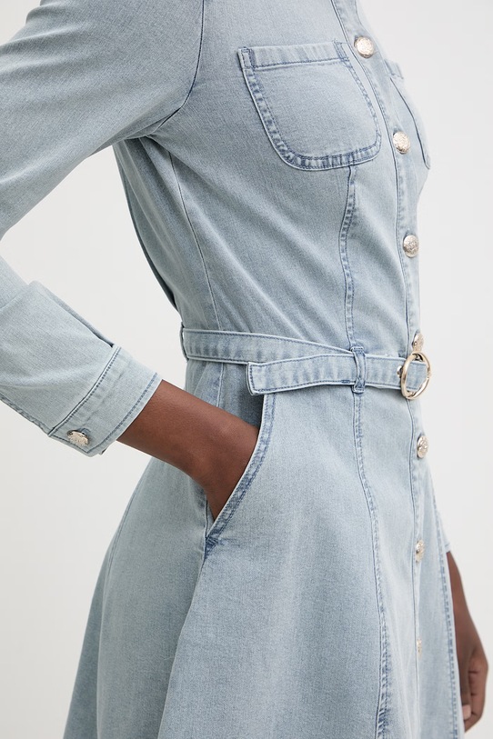 Morgan sukienka koszulowa jeansowa RODEX niebieski
