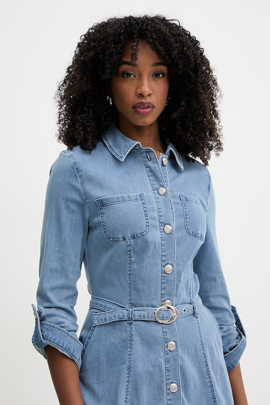 Morgan Платье-рубашка из денима голубой RODEX