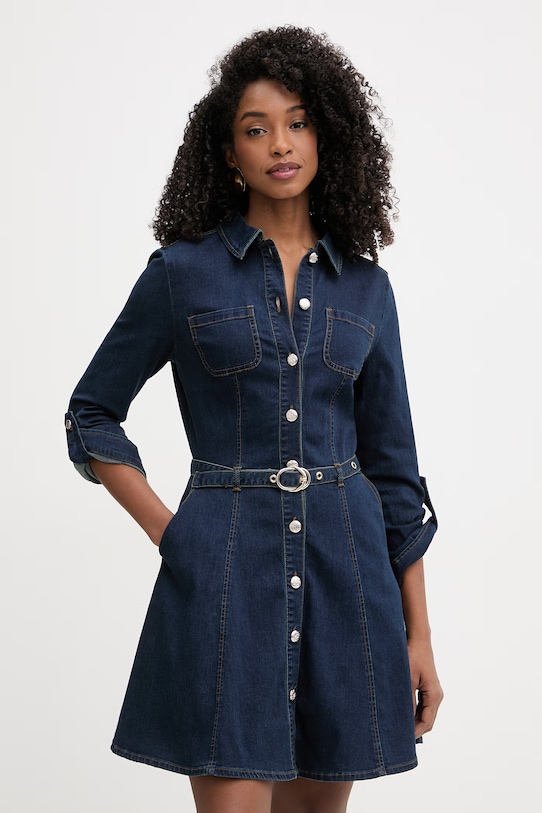 Morgan Srajčna obleka denim mornarsko modra RODEX