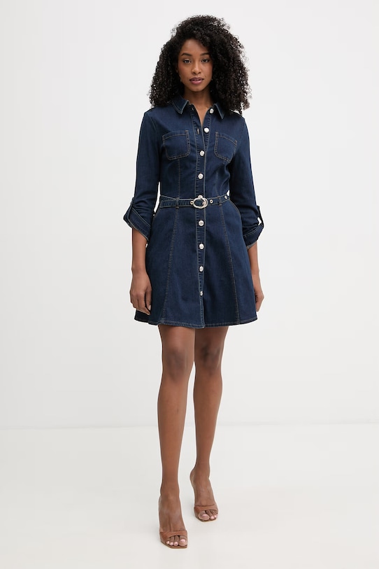 Morgan Srajčna obleka denim RODEX mornarsko modra SS26