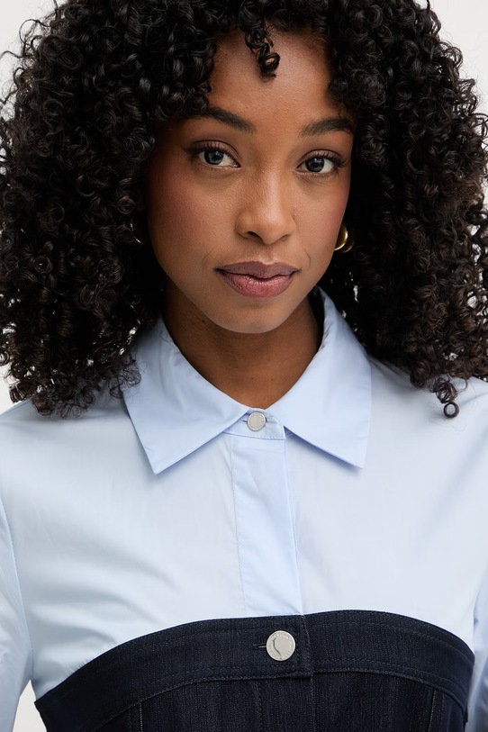 Morgan sukienka z wiskozą granatowy ROIMA