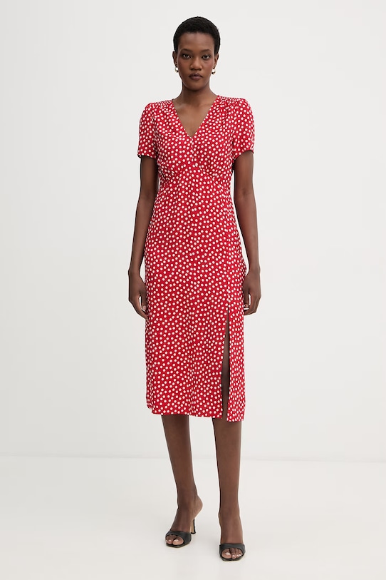 Morgan sukienka letnia z wiskozy czerwony ROIS