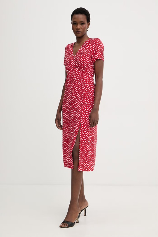 Morgan sukienka letnia z wiskozy ROIS czerwony SS26