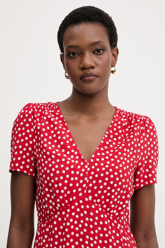 Morgan sukienka letnia z wiskozy czerwony ROIS