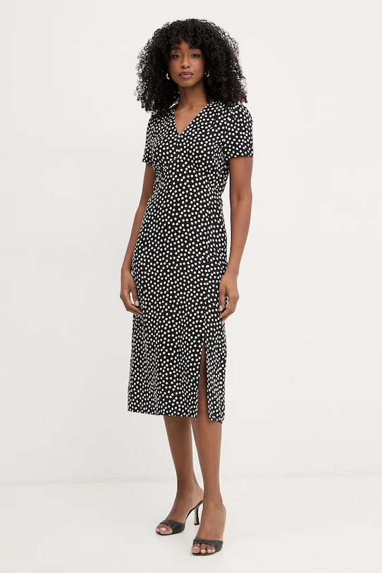 Morgan sukienka letnia z wiskozą czarny ROIS