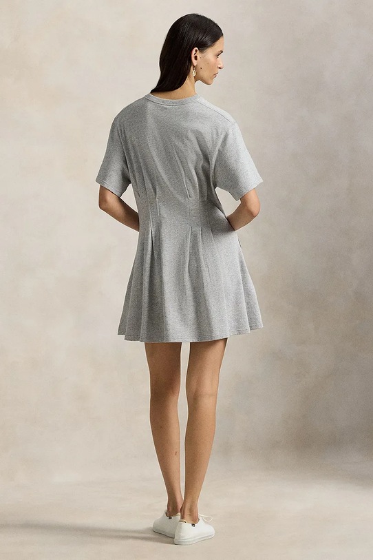 Polo Ralph Lauren sukienka bawełniana 211A96342 szary SS26