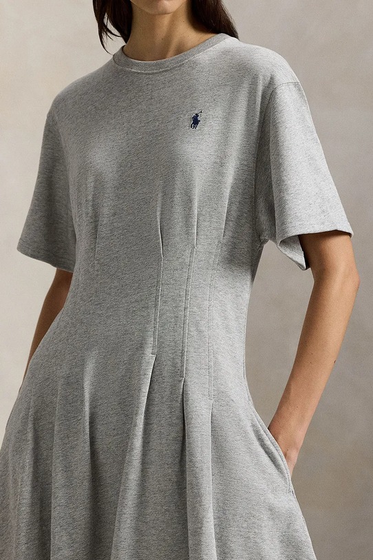 Polo Ralph Lauren sukienka bawełniana szary 211A96342