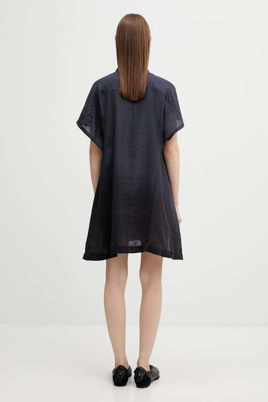 Odzież Y-3 W SS DD OVRSHRT sukienka gładka z lnem KS5217 czarny