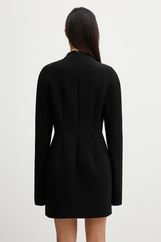 Oblečení Sportmax Spxtefrite malé černé šaty hladké s vlnou 2612221011600 černá